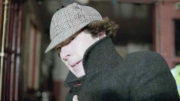 Benedict Cumberbatch as Sherlock in Sherlock.
