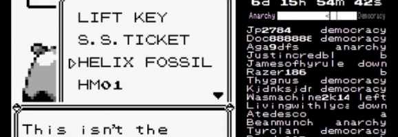 Twitch Plays Pokémon - The Helix Fossil is often selected in battle 