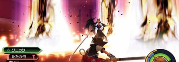 Sora fights Sephiroth in Kingdom Hearts.