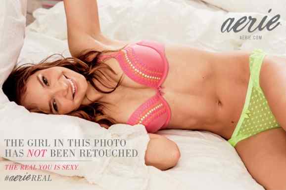 This is one of the many advertisements that make up Aerie's new campaign.