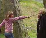 Hermione Granger hitting wizard racist Draco Malfoy.