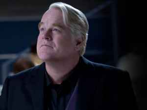 Phillip Seymour Hoffman as Plutarch Heavensbee, the last role he will ever play.
