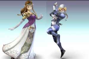Smash Bros. Brawl's designs for Zelda and Sheik