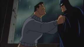 In the climax of the episode Bruce literally fights his alter ego.