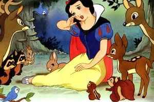 Snow White in the movie Snow White and the Seven Dwarfs.