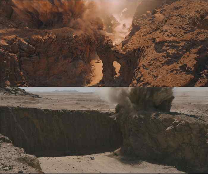 Before and After Quarry Explosion