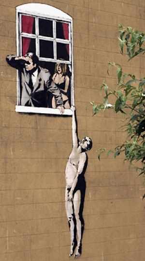 Banksy naked man
