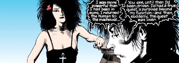 Dream converses with Death in The Sandman. 