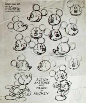 Character sheet for Mickey Mouse.
