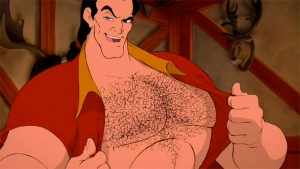Gaston's animation parodies hyper-masculinity of gay culture.