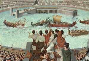 A recreation of a naval battle in the Colosseum was the height of high-budget entertainment and was considered educational. 
