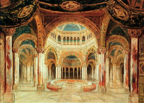 Scenic designs for Wagner's operas were gargantuan and aided by a new convention called "lighting design."