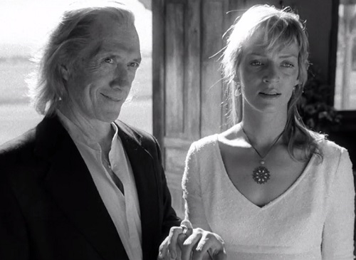 In Kill Bill, pt. 2, Beatrix Kiddo introduces Bill, her former lover/employer, as her father at her wedding reception to another man--in which the term “baby daddy” becomes more awkward