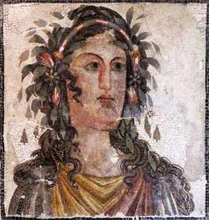 Roman mosaic of a muse. 