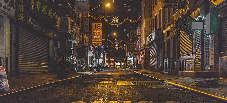 A night street in any city