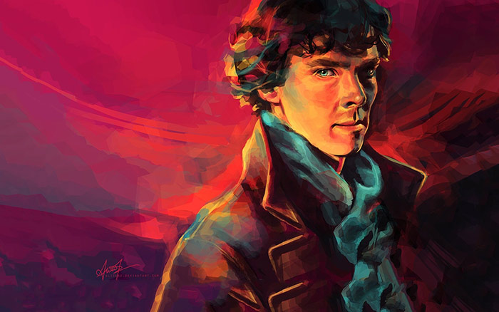 Benedict Cumberbatch's portrayal of Holmes in the series Sherlock