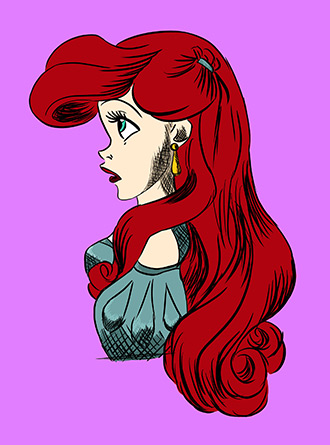 Ariel from The Little Mermaid.