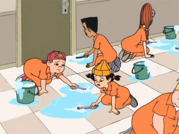 The Recess kids being punished