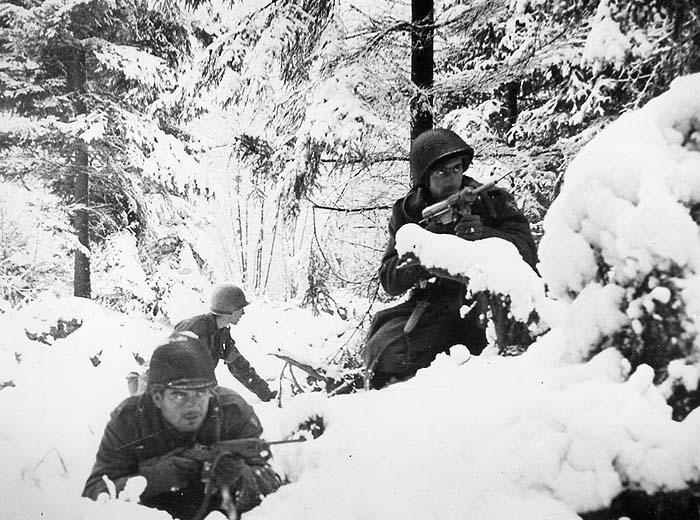 American Soldiers in Snow during the Battle of the Bulge
