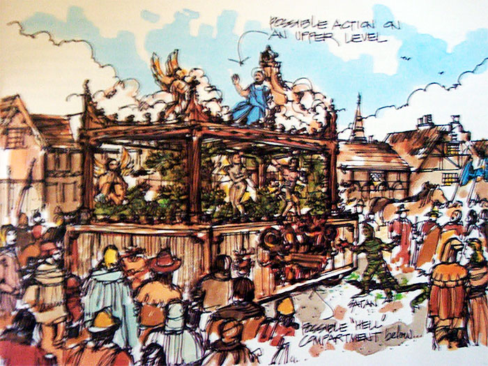 Medieval pageant wagon