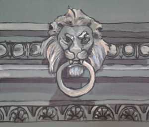 Lion knocker
