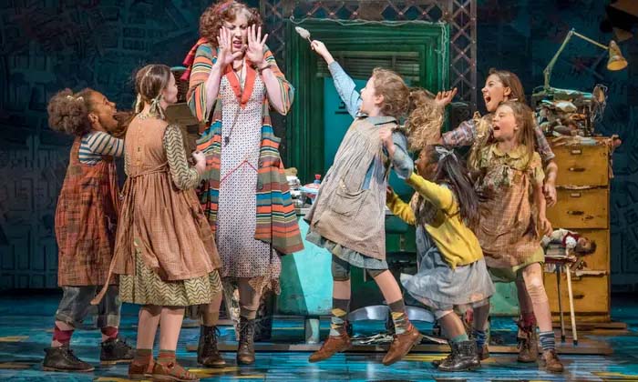 Miss Hannigan and the orphans