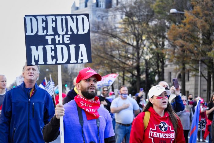 Defund the Media sign