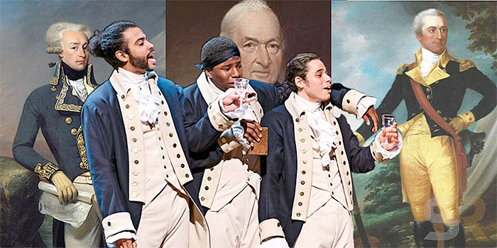 Lafayette, Hercules Mulligan, and John Laurens