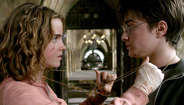 Hermione using the Time Turner together with Harry