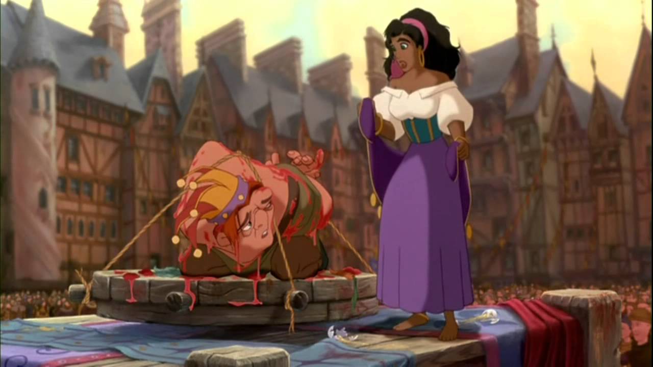 Quasimodo and Esmeralda in the Festival of Fools