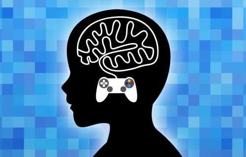 Stylized image of the psychological impact of video games
