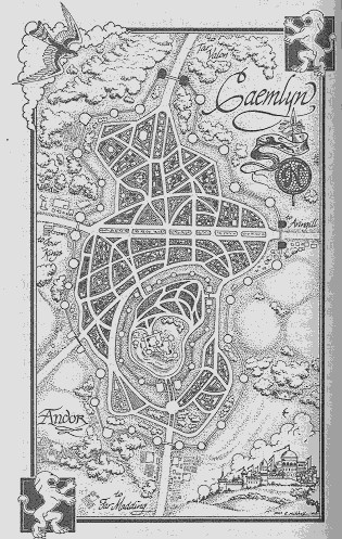 A map of Caemlyn, to show how much bigger it is than the Two Rivers