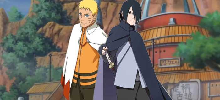 Naruto and Sasuke as they appear in Boruto