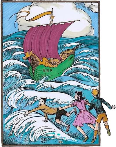 Illustration of the Voyage of the Dawn Treader