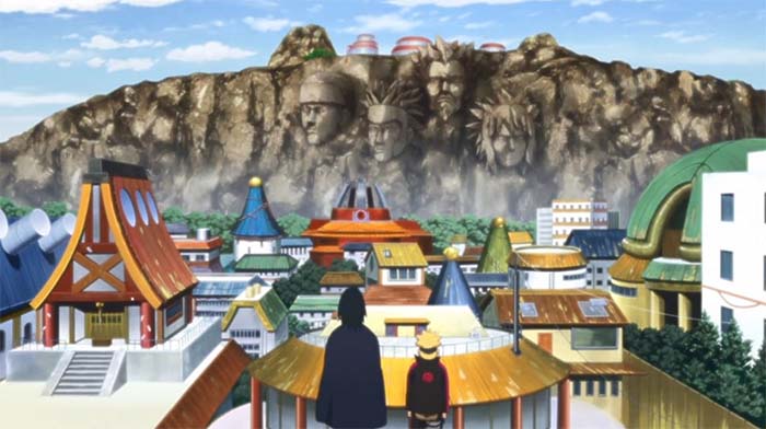 A section of Konoha that faces the Great Stone Faces