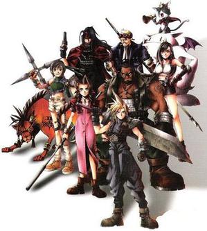 The original designs of the cast of Final Fantasy VII