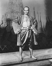 Yul Brynner as Mongkut, in the original production of The King and I